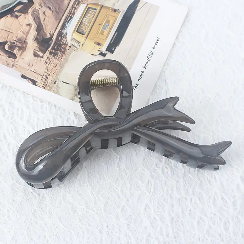 Asymmetrical Acrylic Hair Clip for Ponytail & Accessory Use - Image 19