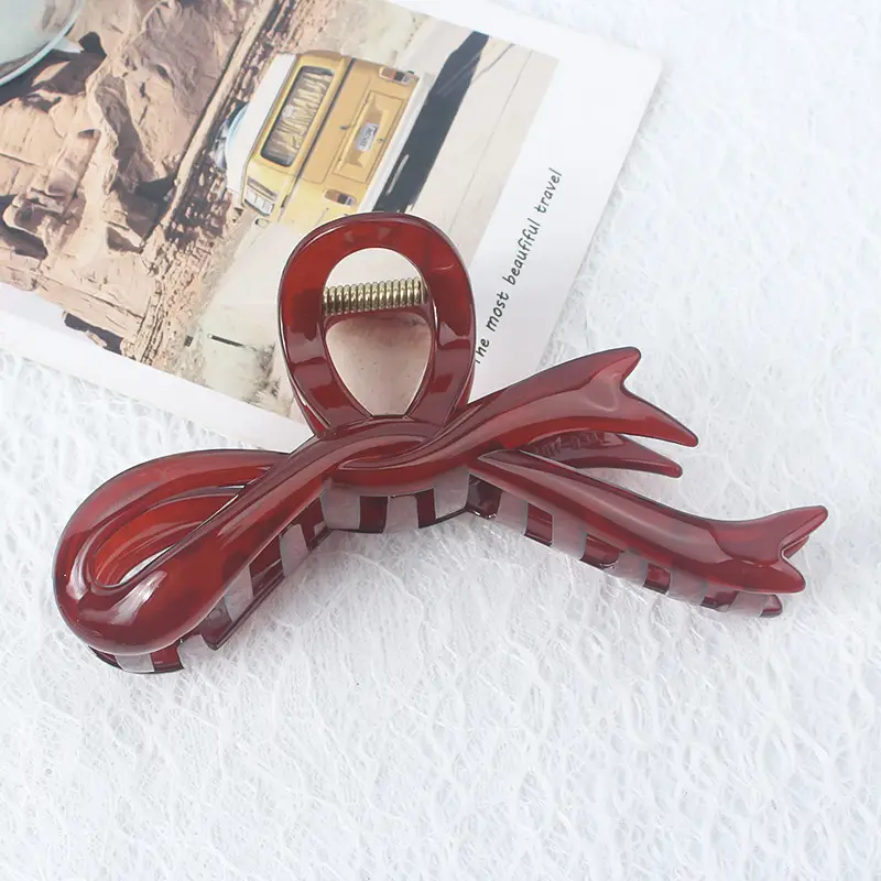 Asymmetrical Acrylic Hair Clip for Ponytail & Accessory Use - Image 21