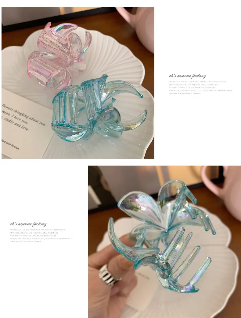 Holographic Egg Flower Hair Clips for Women — feature 10
