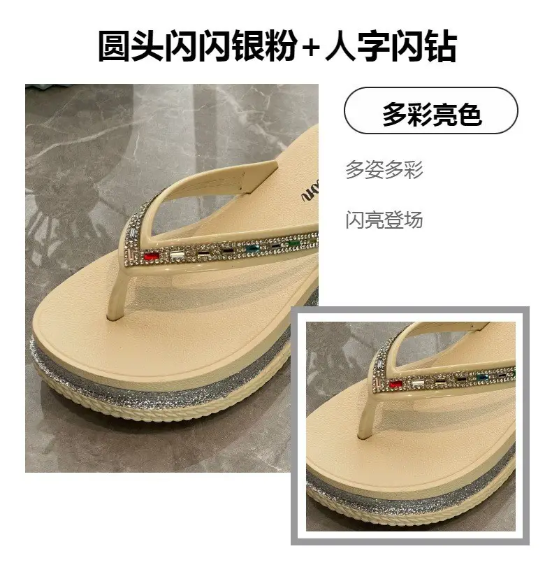 Women Rhinestone Flip Flops Black 2024 — feature 3