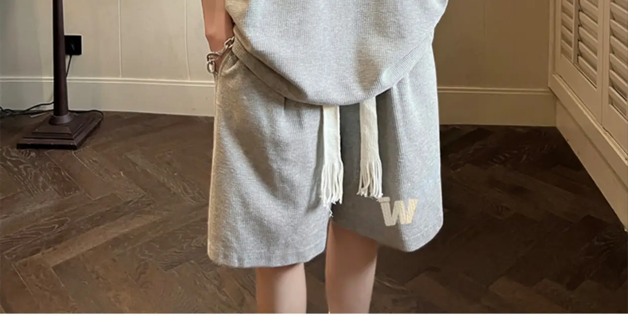 Teenager Black Waffle Short Sleeve Suit 15yo Junior High — feature 8