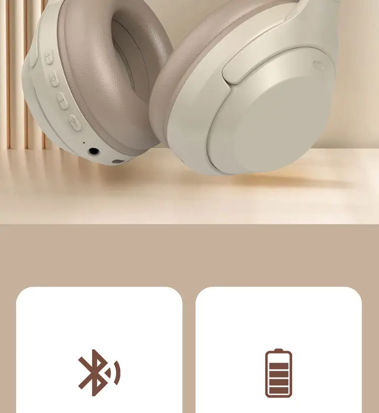 Wireless Bluetooth Headset Pink Beige Gaming Sports β feature 2