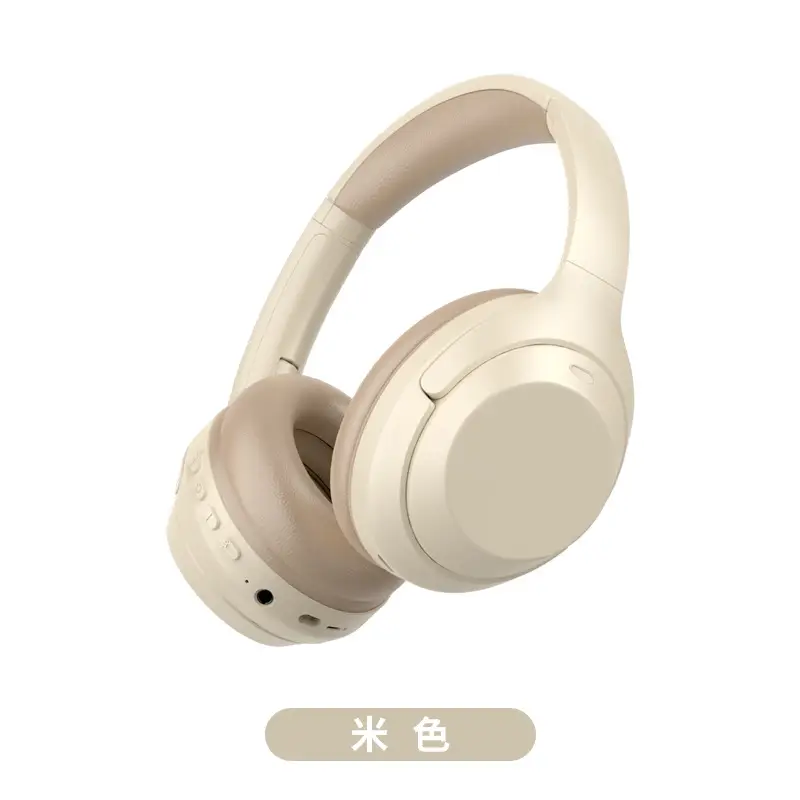 Wireless Bluetooth Headset Pink Beige Gaming Sports - Image 4