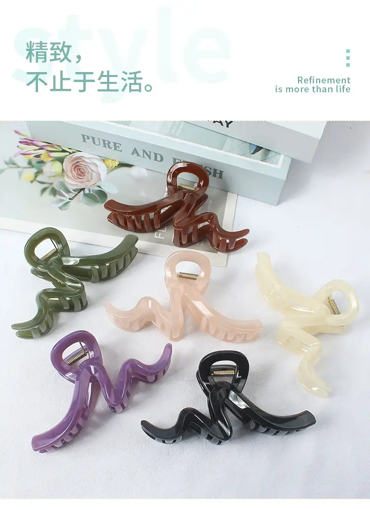 2024 New Spring Frosted Hair Clip Women Large Wave — feature 4