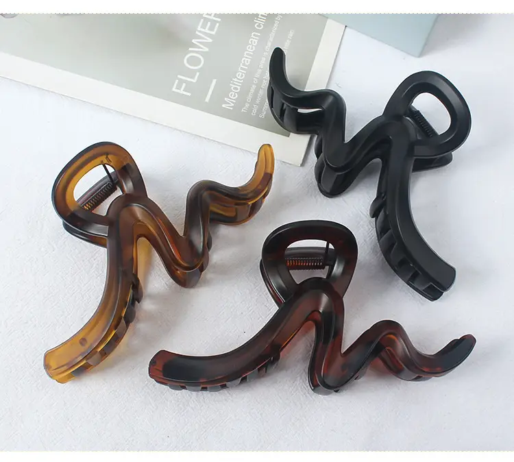 2024 New Spring Frosted Hair Clip Women Large Wave — feature 6