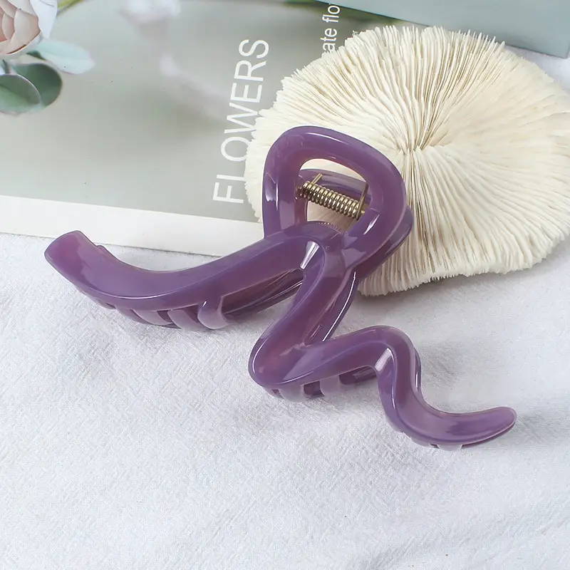 2024 New Spring Frosted Hair Clip Women Large Wave - Image 8