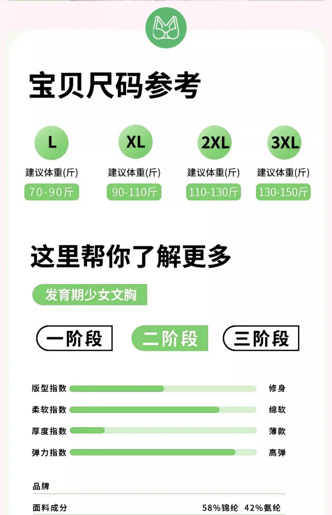 Junior High School Senior high school Students Girls Underwear Puberty Development Two-stage Sports Thin Vest Traceless Bra — feature 16