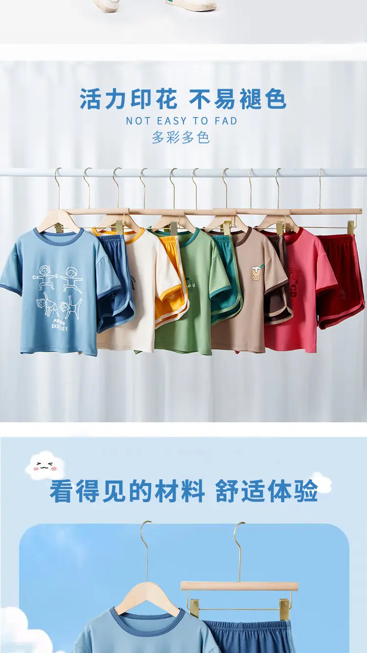 Boys Blue Graphic T-Shirt Shorts Set 2026 — feature 5