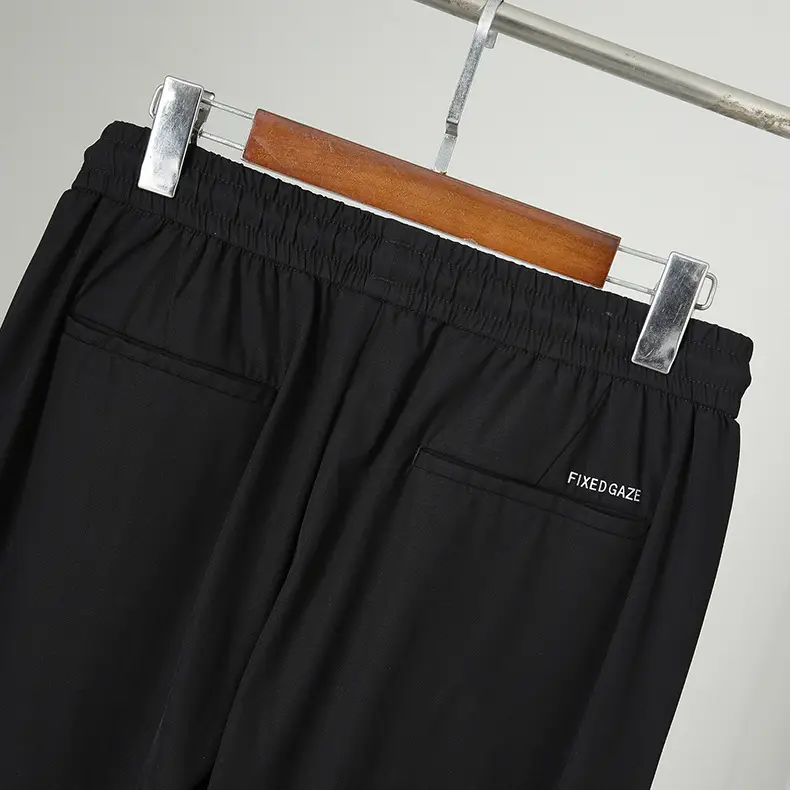 Men's Light Blue Ice Silk Ankle Pants Quick-Drying — feature 10