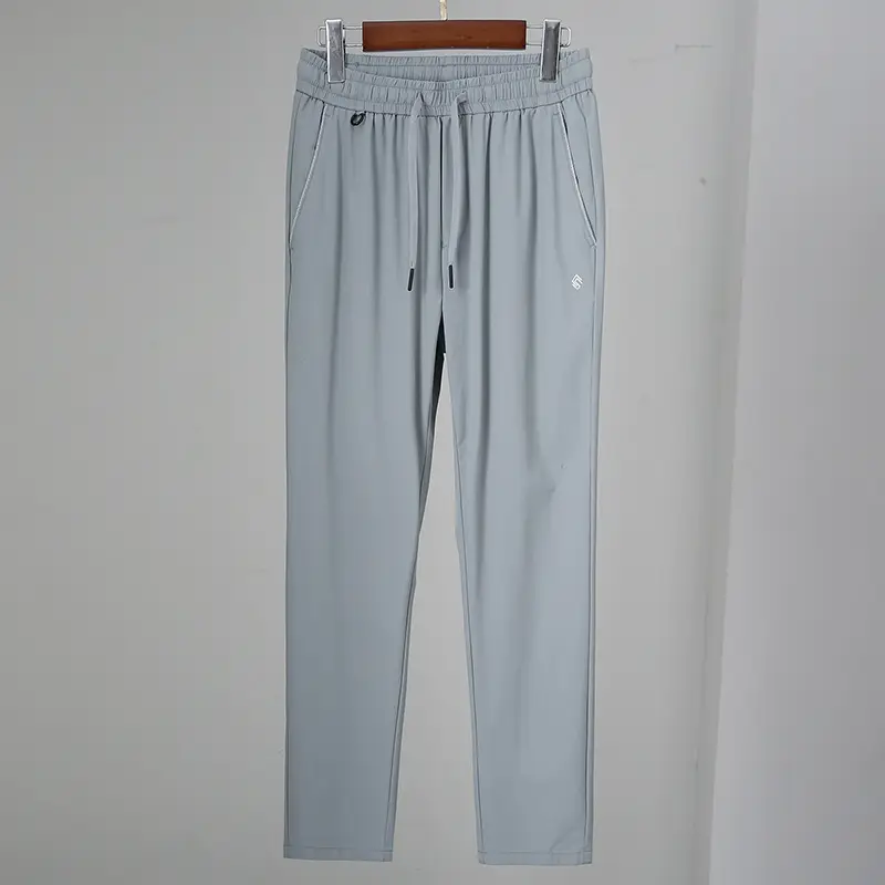Men's Light Blue Ice Silk Ankle Pants Quick-Drying — feature 7