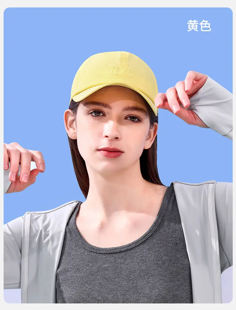 Women Sports Cap Gray Hooded Baseball Hat — feature 10