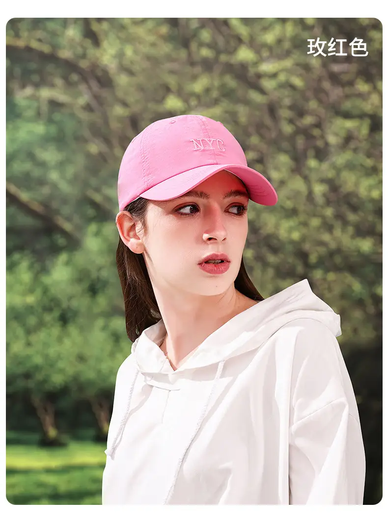 Women Sports Cap Gray Hooded Baseball Hat — feature 20