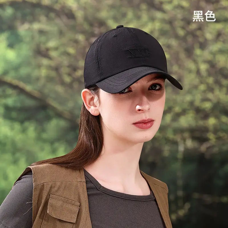 Women Sports Cap Gray Hooded Baseball Hat - Image 13