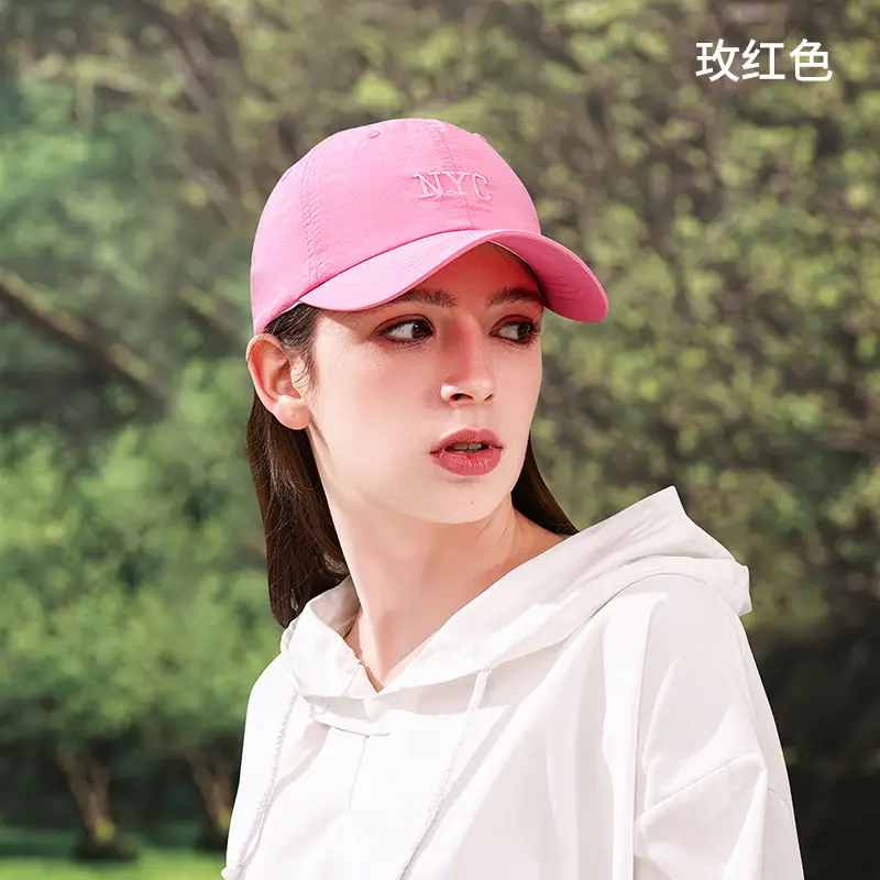 Women Sports Cap Gray Hooded Baseball Hat - Image 3