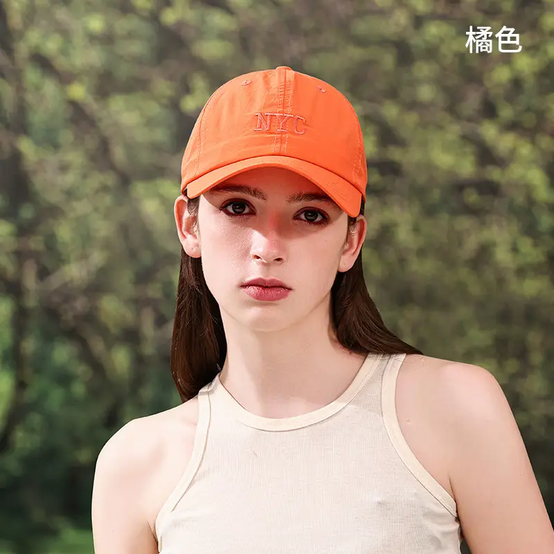 Women Sports Cap Gray Hooded Baseball Hat - Image 4
