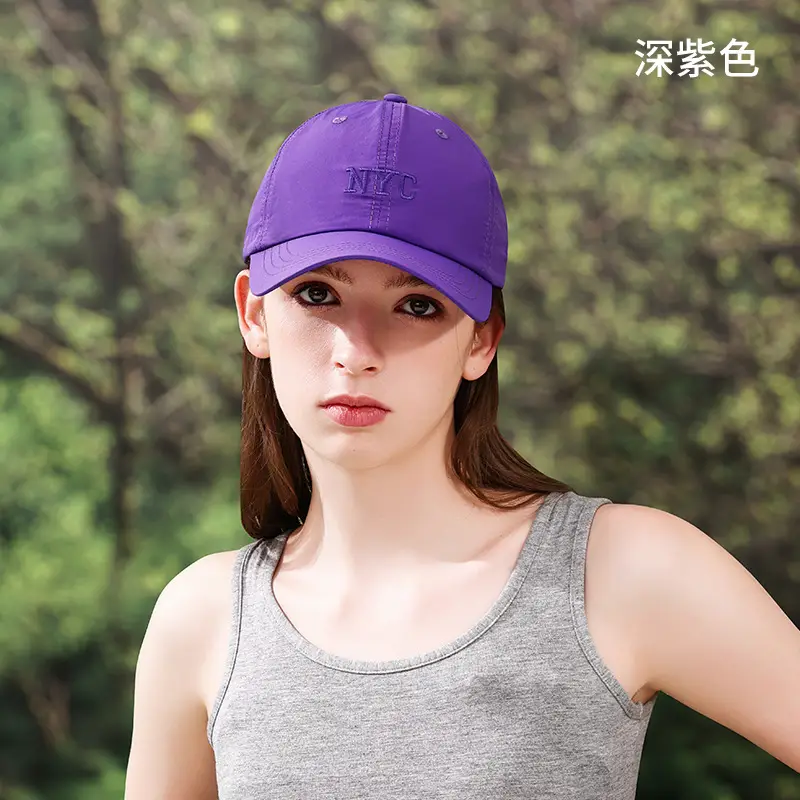 Women Sports Cap Gray Hooded Baseball Hat - Image 7