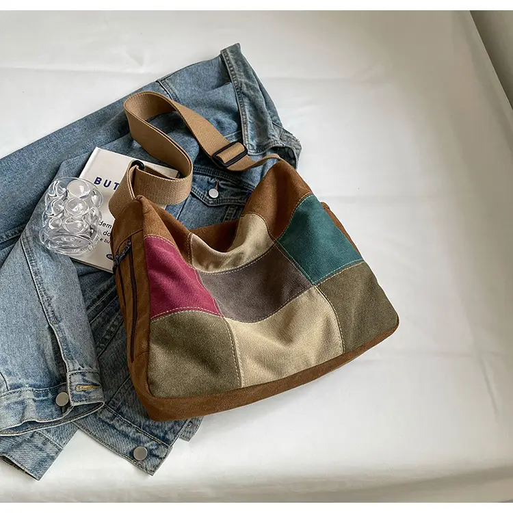 Multi Color Canvas Shoulder Bag for Women Large Capacity — feature 13
