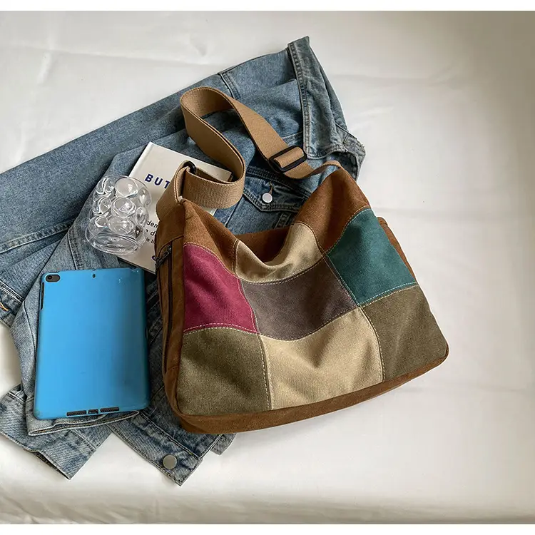 Multi Color Canvas Shoulder Bag for Women Large Capacity — feature 15