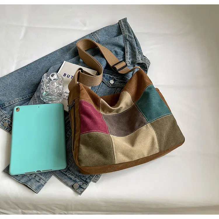 Multi Color Canvas Shoulder Bag for Women Large Capacity — feature 16