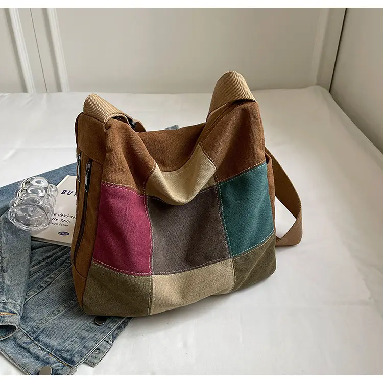 Multi Color Canvas Shoulder Bag for Women Large Capacity — feature 17