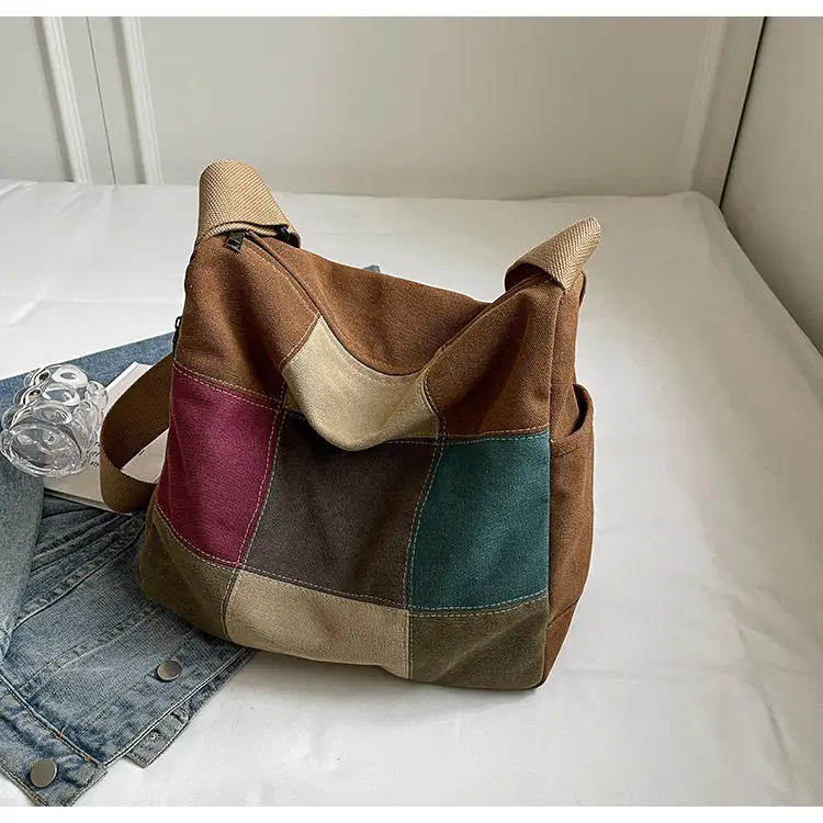 Multi Color Canvas Shoulder Bag for Women Large Capacity — feature 18