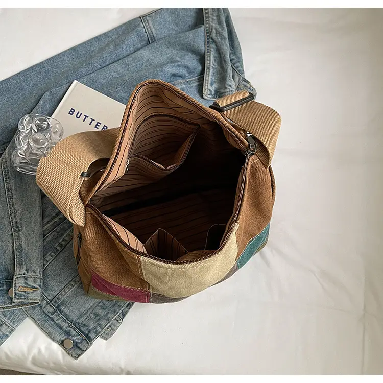 Multi Color Canvas Shoulder Bag for Women Large Capacity — feature 20