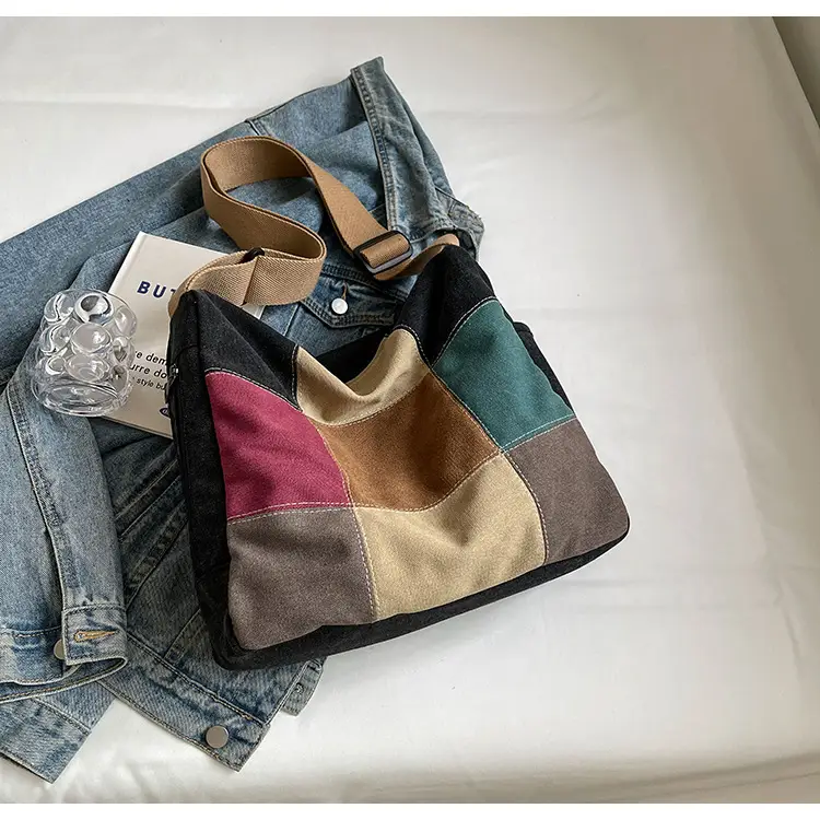 Multi Color Canvas Shoulder Bag for Women Large Capacity — feature 21