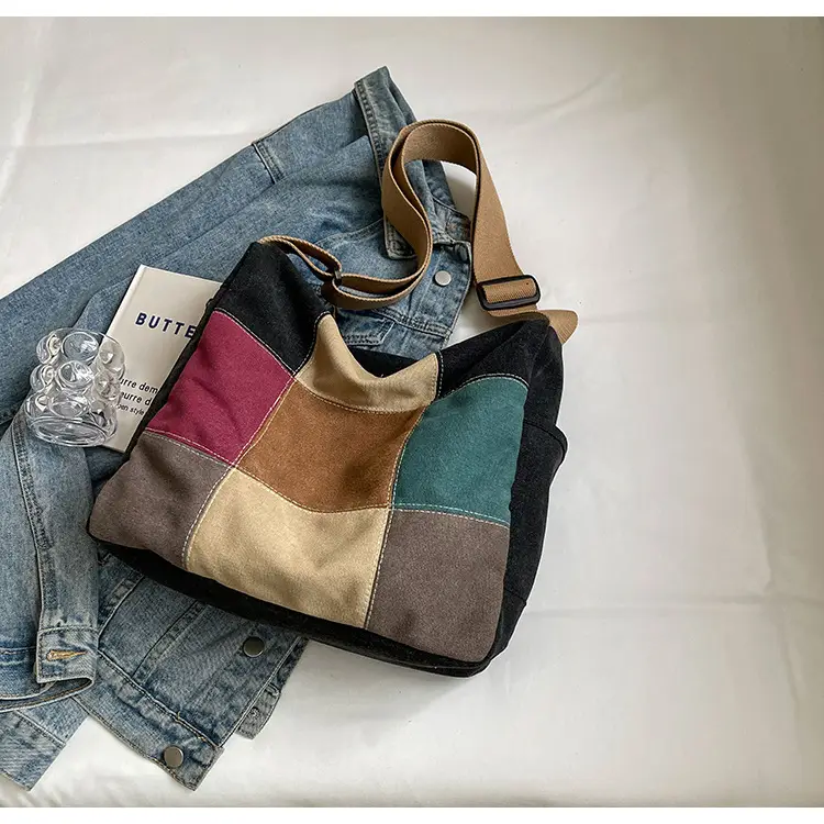 Multi Color Canvas Shoulder Bag for Women Large Capacity — feature 22