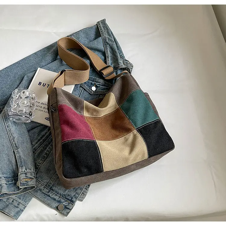 Multi Color Canvas Shoulder Bag for Women Large Capacity — feature 23