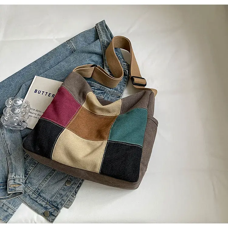 Multi Color Canvas Shoulder Bag for Women Large Capacity — feature 24