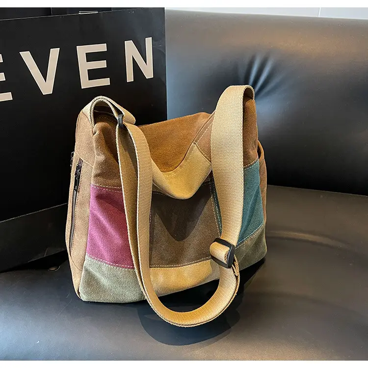 Multi Color Canvas Shoulder Bag for Women Large Capacity — feature 27