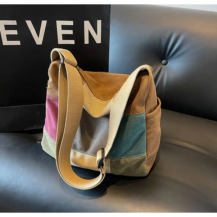Multi Color Canvas Shoulder Bag for Women Large Capacity — feature 28