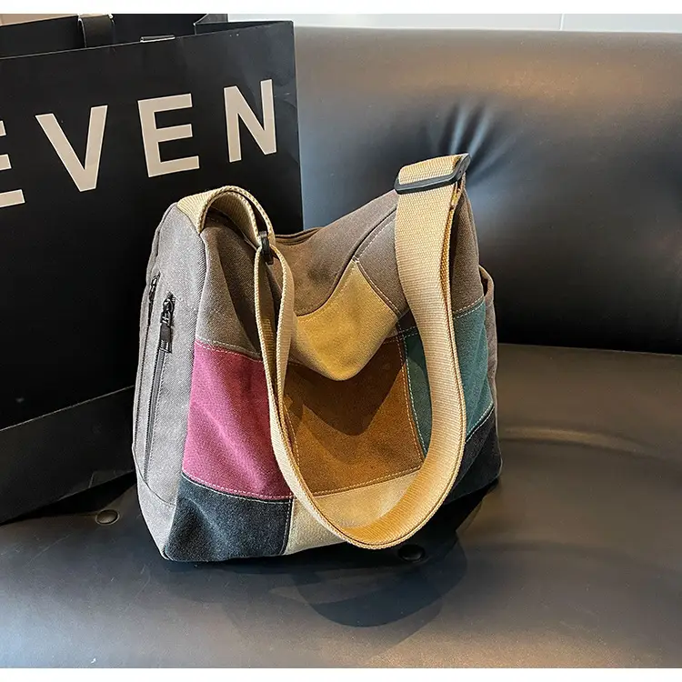 Multi Color Canvas Shoulder Bag for Women Large Capacity — feature 29