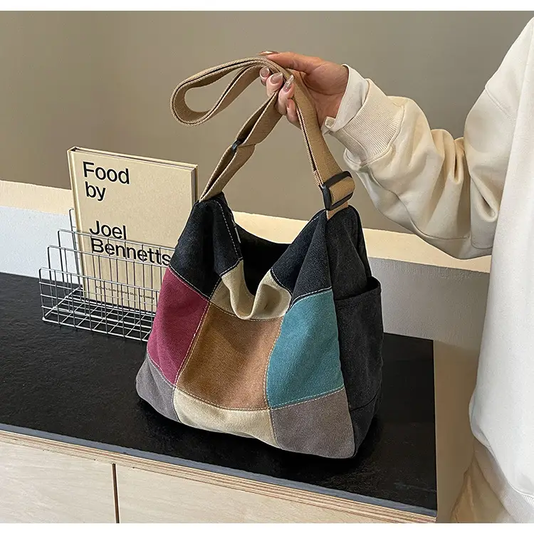 Multi Color Canvas Shoulder Bag for Women Large Capacity — feature 31