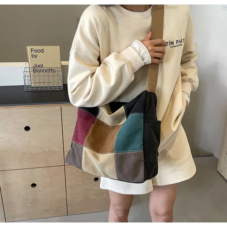Multi Color Canvas Shoulder Bag for Women Large Capacity — feature 45