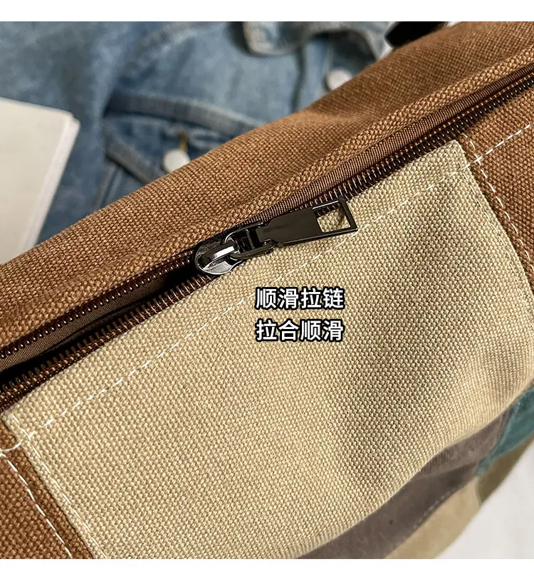Multi Color Canvas Shoulder Bag for Women Large Capacity — feature 5