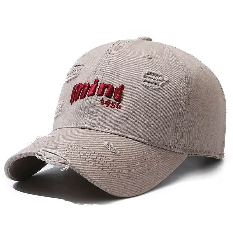 Men Women Gray Embroidered Baseball Cap 956 - Image 3