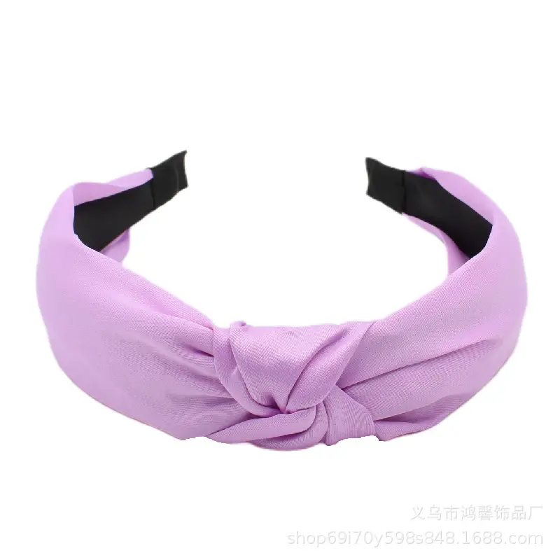 Purple Cross Knot Hair Hoop for Women