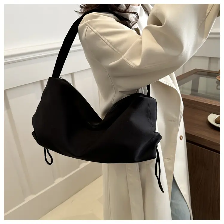 Women's Soft Nylon Shoulder Bag Beige 2024 Spring — feature 10