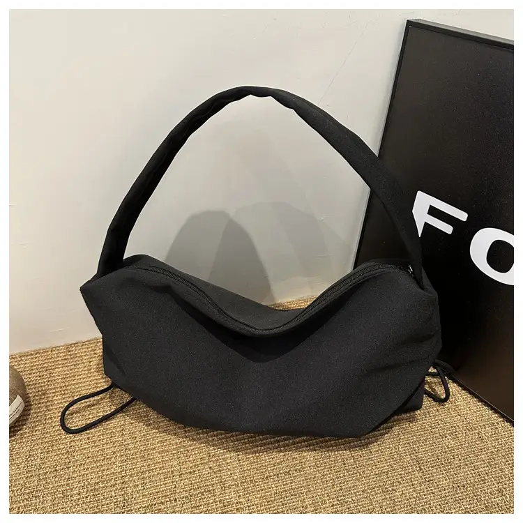 Women's Soft Nylon Shoulder Bag Beige 2024 Spring — feature 25
