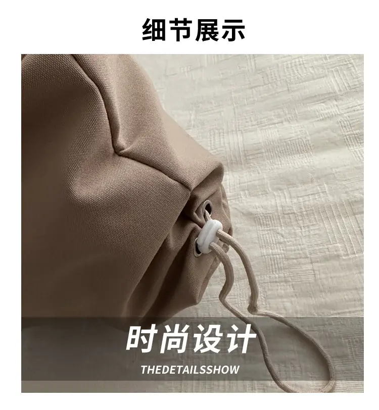 Women's Soft Nylon Shoulder Bag Beige 2024 Spring — feature 3