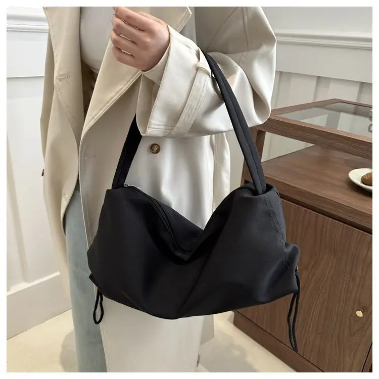 Women's Soft Nylon Shoulder Bag Beige 2024 Spring — feature 8