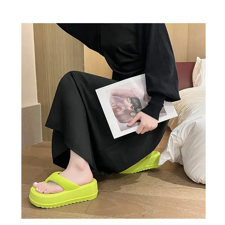 Flip-Flops for Women, Summer Thick-Soled Height-Increasing Thong Sandals, Beach Shoes, High-Heeled Women's Sandals, Comfortable and Versatile — feature 20