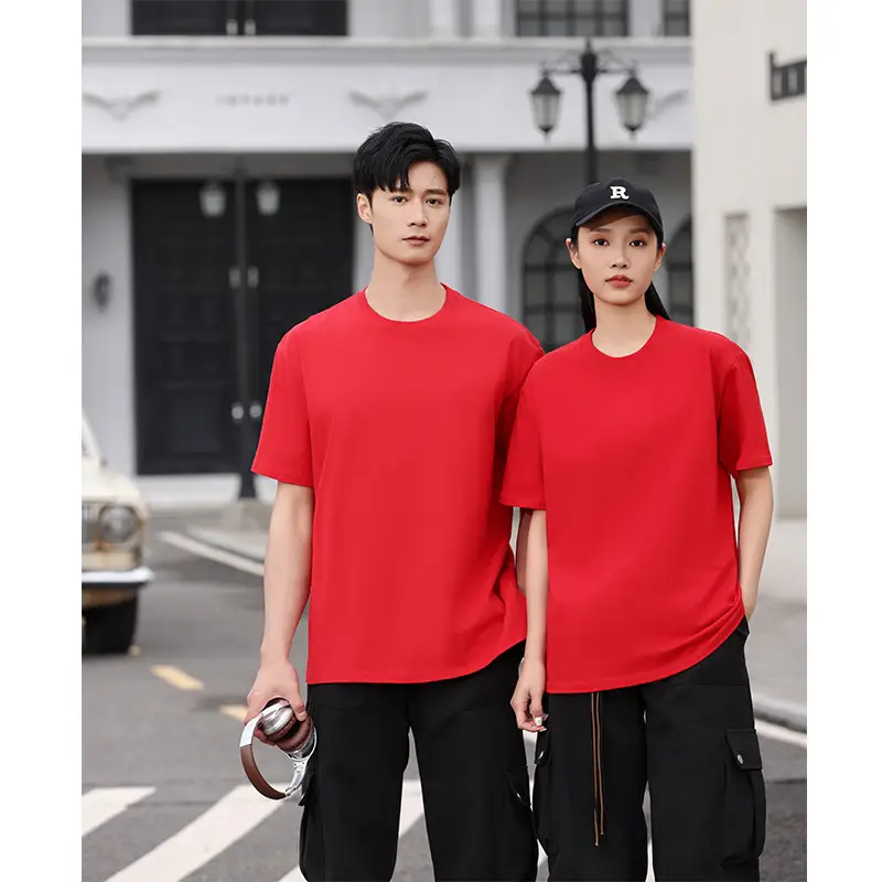 Men's Brown Cotton Crewneck T-Shirt Loose Jacket Set