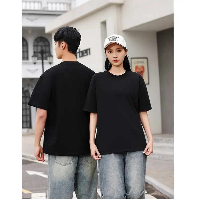 Men's Brown Cotton Crewneck T-Shirt Loose Jacket Set