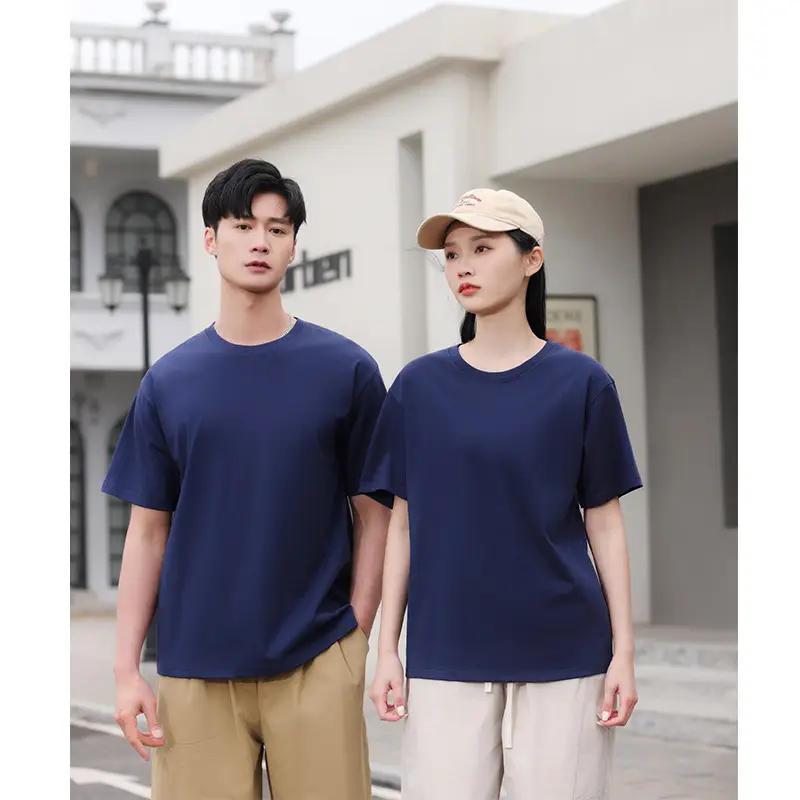 Men's Brown Cotton Crewneck T-Shirt Loose Jacket Set
