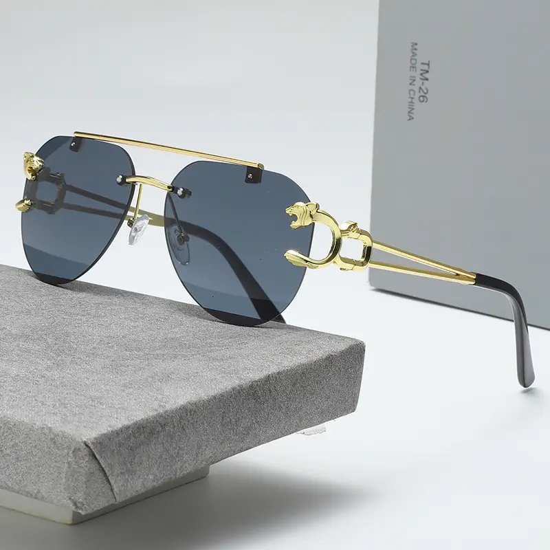 Double Beam Leopard Head Sunglasses Women Men - Image 5