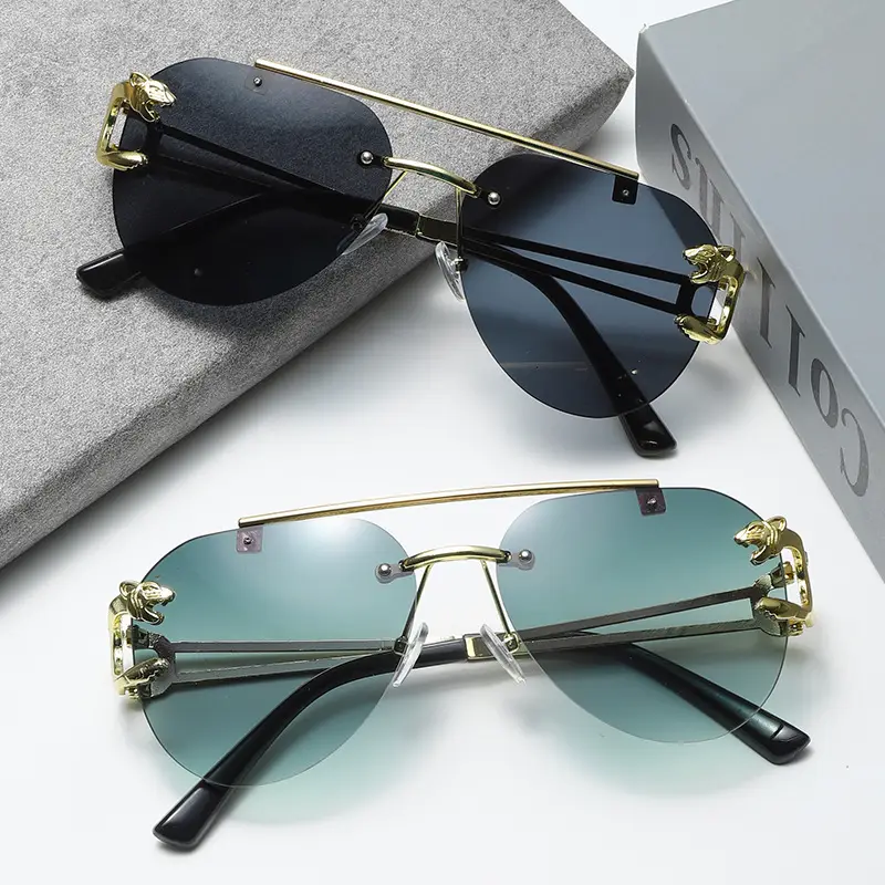 Double Beam Leopard Head Sunglasses Women Men - Image 6