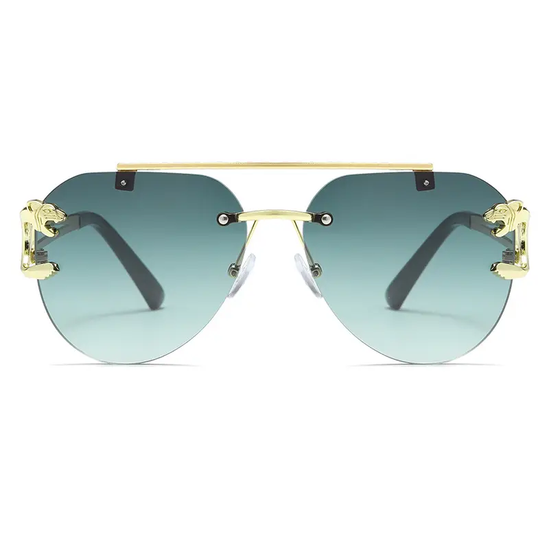 Double Beam Leopard Head Sunglasses Women Men - Image 8