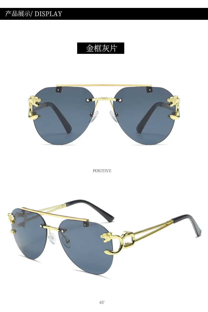 Double Beam Leopard Head Sunglasses Women Men — feature 11